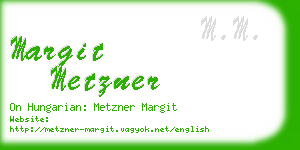 margit metzner business card